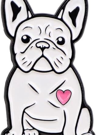 Cute French Bulldog Enamel Pin, Adorable Dog Metal Badge Brooch for Pet Lovers